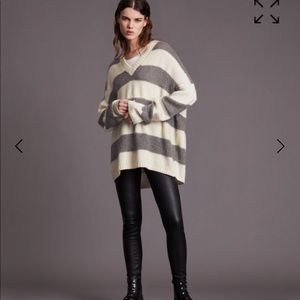 All saints Lou Sparkle V-neck Sweater